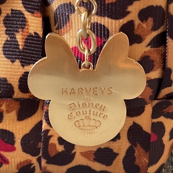 Harvey’s Disney Couture Leopard Minnie Satchel Seat Belt Bag With Wallet - Picture 6 of 8